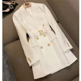 Fried Street Blaze Jacket Women's Long 2025 Spring And Autumn New Temperament British Wind Single Buckle Wind Wind Wind Wind Buckle