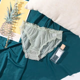 Sexy Panties Lace Underpants Low-Rise Panties Hollow Mesh Transparent Perspective Briefs Female Fashion Underwear