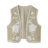 Embroidered Open Tao 2025 Vest National Style Summer Multi-Color Vest Women's