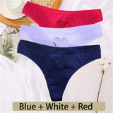 Cotton G-String Seamless Thong Women Transparent Heart Low Waist Panties Ladies Underwear Panty Comfortable