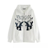 Angel Fairy Grunge Dark Print Jacket Women Hip-hop Streetwear Harajuku Anime Hoodies Coat Autumn Zipper Y2k Girl