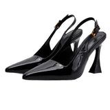 Spring And Summer New Small Pointed Thick Black Fashion Single Shoes Women Shallow Buckle Sexy French High-Heeled