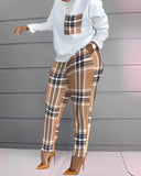 Fashionable Autumn And Winter Women's Casual Comfortable Printed Long-Sleeved Trousers