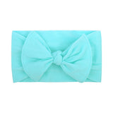 New Cotton Solid Baby Headband For Cute Girls Kid Wide Bow Knot Turban Elastic Hairbands Handmade Headwear Hair
