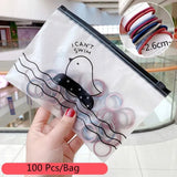 Pcs/Bag Children Cute Candy Random Solid Elastic Hair Bands Girls Lovely Srunchies Rubber Bands Kid Hair