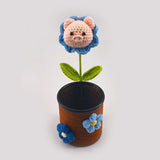 Zingj New Knitting Sunflower Pen Holder Hand Woven Wool Pen Holder Teacher's Day To Send Teachers Friends