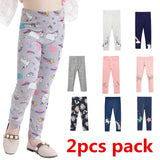 Girl Leggings Trousers Kids Pants Elastic Waistband Girls Pants Skinny Print Cartoon Unicorn Children Leggings