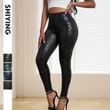 Cropped Autumn Stretch Animal Print Tight