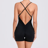 Zingj Dry Naked Sports Jumpsuit One Beautiful Back Running Fitness Suit Tight Yoga Jumpsuit 43014-Outfit