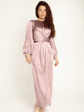 Ladies Fashion Dress Casual Satin Long Skirt Temperament Commuter Women's Clothing Summer Dress Dress for Women