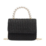 Straw Pearl Cross Body BagOutfit