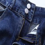 New Women's Chic Fashion Explosion Sweet Cool Hot Girl Sexy Hollow Cut Low Waist Denim Zipper Flying Girl Short Skirt
