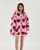 Heart Pattern Hooded