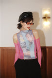 Designer Mesh Top Long Sleeve Tshirt Turtleneck T Shirt Women See Through Top Tee Shirt Femme Summer Fashion