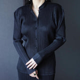 Folded Autumn New Solid Color Chinese Buckle Coat Shirt Daily Fashion Good Dress