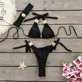Three-Point Strap Bikini Split Swimsuit Woman 2025 New Multi-Color Bikini