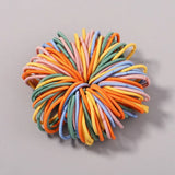 100Pcs/lot Hair Bands Girls Candy Color Elastic Rubber Band Hair Bands Child Baby Headband Scrunchie Kids Hair