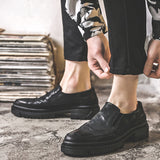 Zingj Men's Business Casual Leather Shoes Block Carved Men's Shoes British Style Breathable Tide Shoes Retro Shoes