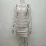 Summer New Niche Knitted Sling Skirt Sexy Temperament Bag Hip Dress Dress Dress