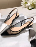 Ziran's New Fine Back Empty Single-Shoe Women 2025 Summer Buckle With Net Tips Sexy High