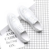 Rock Shoes Men's Korean Patent Leather Carved Breathable Business Wear Casual Men's Shoes