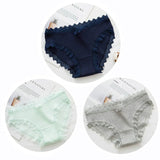 3pcs Sexy Lace Panties Women's Cotton Underwear Seamless Cute Bow Briefs Soft Comfort Lingerie Female Sexy
