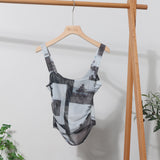 Hottie Tie Dye Irregular Sleeveless Small Sleeveless Sleeve Strip Back Strap Bow Strap Bow Blouse