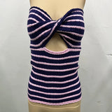 Zingj And Summer 2024 Sweater Hot Style Women's Sexy Striped Sweater Knit Strap Wipe-Outfit