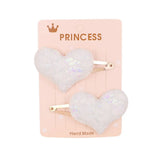Glitter Cartoon Cartoon Love Heart Crown Hair Clips For Girls Handmade Hairpins Boutique Barrette Kids Hair