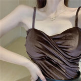 New Velvet Women Sexy Camisole Cross Beautiful Top Multicolor Adjusted Top Fashion Bralette