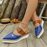 Bleed-Up Head Behind The Empty Sandals Slope And Light Hemp Rope Clasp Women's Shoes Thick-Soled Cool