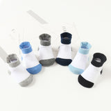 Pairs/lot 0 to 5 Years Anti-slip Non Skid Ankle Socks With Grips For Baby Toddler Kids Boys Girls All Seasons Cotton