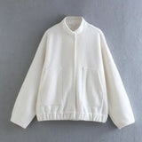 New Loose Casual Coat Street Standing Collar Dark Button Coat Casual Jacket