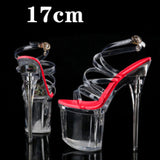 Zingj 34-43 Ultra High Heel Fishmouth Silver Heel Cross Strap Sandals Nightclub Sexy