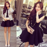 Zingj Size Fat Mm Autumn Dress New Two Sets Of Female Nail Bead Small Coat Fat In The Long Knit Show Thin Dress Tide-Outfit