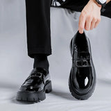 2025 British Round Toe Shoes Platform Fashion Casual Work Shoes