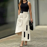 Zingj New 2023 Summer Fashion Neck Short Style Put On A Two-Piece Suit-Outfit