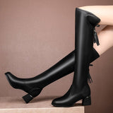 Zingj Boots 2023 New Women's Boots Thin Legs Around High Heel Boots Women Over-The-Knee Boots-Outfit