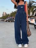Vintage Washed Boyfriend Denim Overall- Outfit