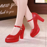 High-Heeled Shoes, Wedding Shoes, Coarse Heels, Bridal Shoes, Waterproof Platform, Wedding Dress, Bridesmaid Shoes, Cheongsam, Model, Show, Single Shoe