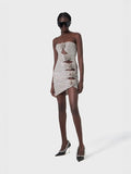 Hot Sales Explosion Sexy Hollow Hot Diamond Tight-Body Bag Dress Flower Diamond Temperament Dress