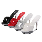 Zingj Leather 13Cm15cm Special High Heels With Sexy Waterproof Platform Hate Day Superb High Slippers Female