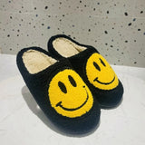 FUNKY Winter Womens'Slippers Fluffy Faux Fur Smile Face Household Slippers Shoes for Women 2021 Indoor Female