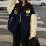 Autumn Thin Patchwork Baseball Jacket Woment Bomber Women Harajuku Clothes Female Ladies Streetwear Gothic Loose