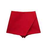 Summer New Women's High Waist Asymmetric Casual Pants Multi-Color Skirt Pants For A Long