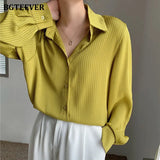 Office Ladies Striped Women Blouses Tops Full Sleeve Loose Women Shirts Elegant Spring Blusas
