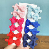 Grosgrain Ribbon Bowknot Hairpins For Cute Girls Colorful BB Hair Clips Mini Barrettes Headwear Kids Hair