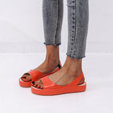 Sandals Women's New 2025 Summer Size Flat Bottom Low Heel Fish Mouth Fashion Thick-Soled Women's