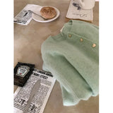Knitted Heart Buttoned Cardigan- Outfit