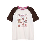 Cottage Strawberry Raglan Sleeve Oversized TeeOutfit
